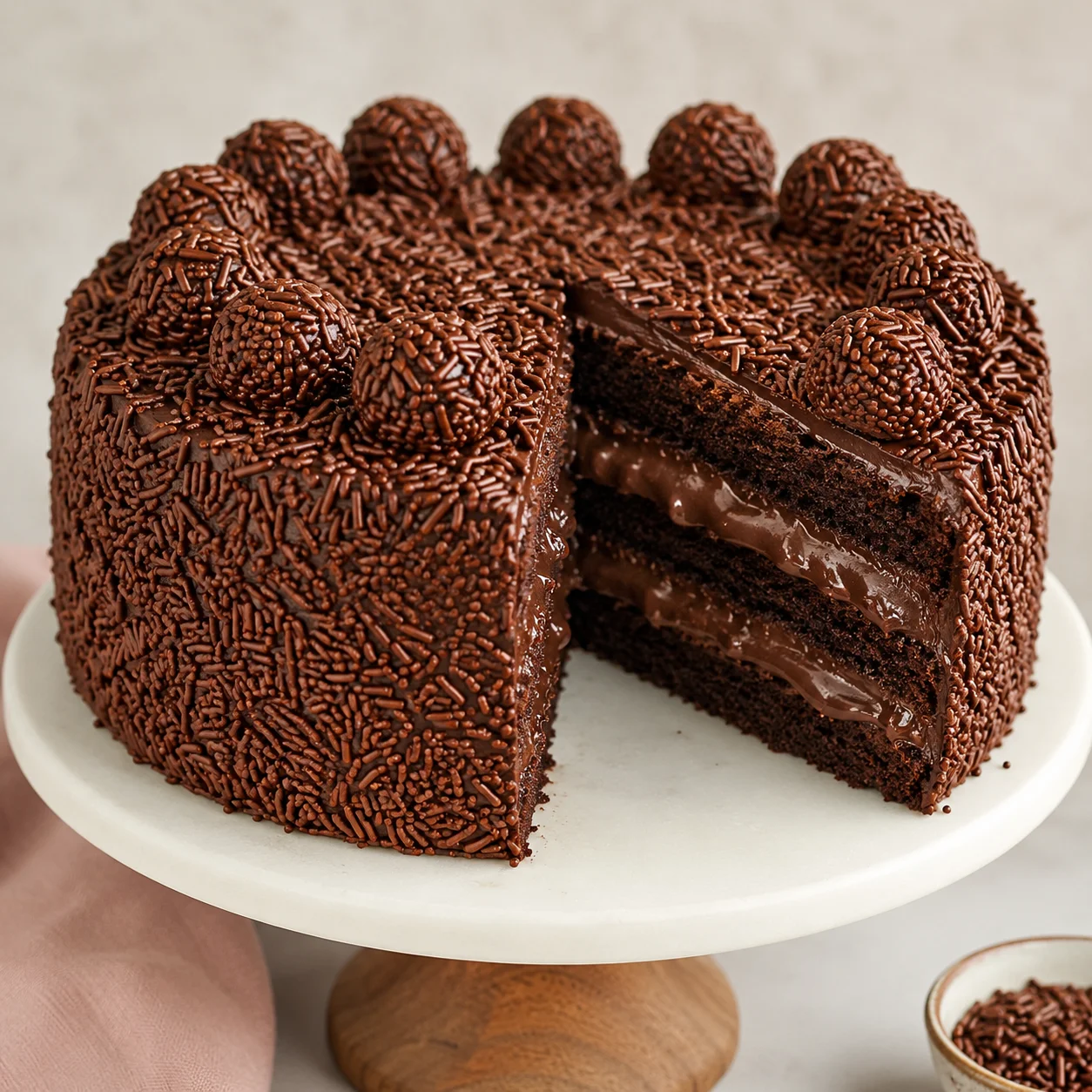 Bolo de Brigadeiro Recheado