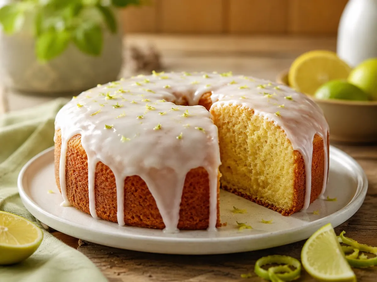 Bolo de Limão com Cobertura de Glacê