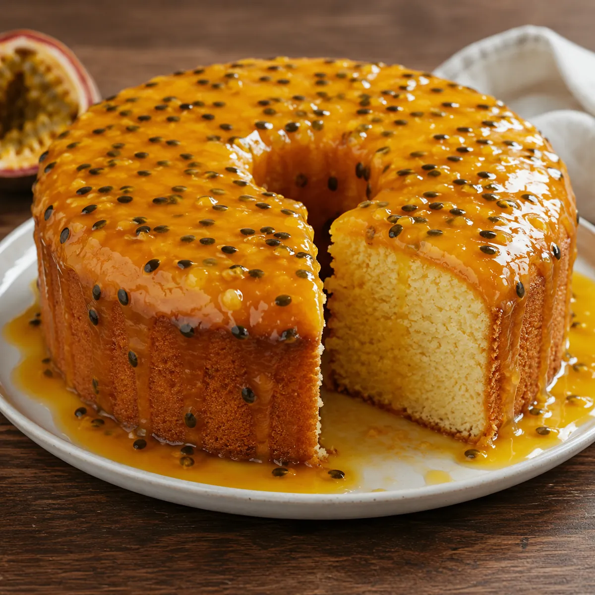Bolo de Maracujá com Cobertura