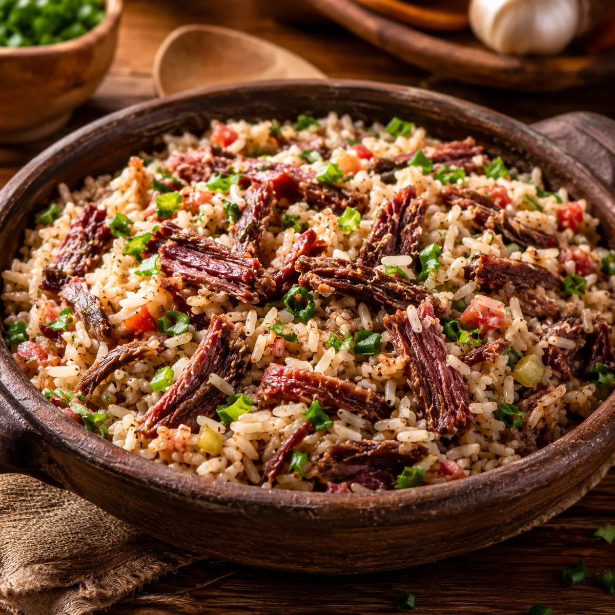 Arroz Carreteiro de Charque