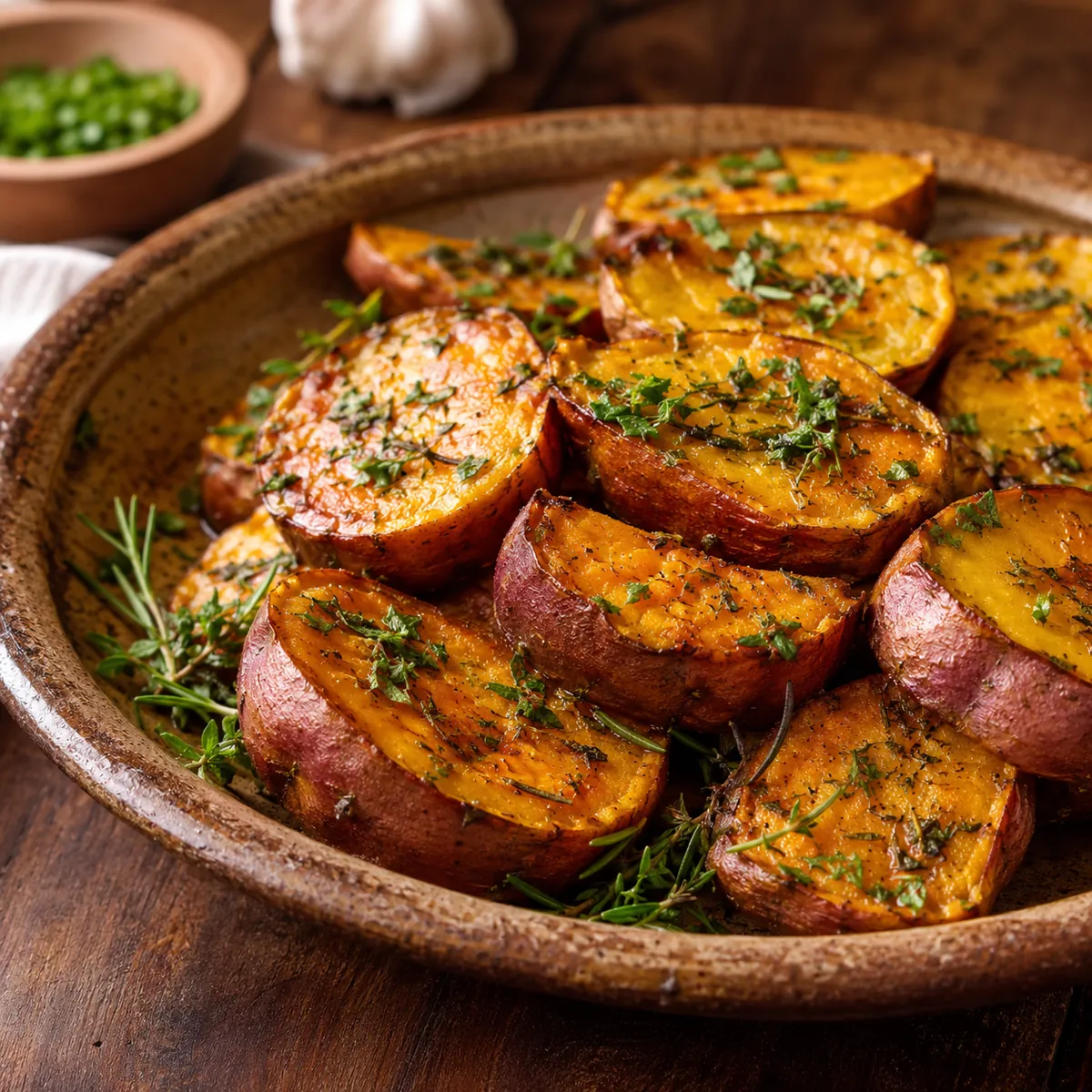 Batata Doce Assada com Ervas