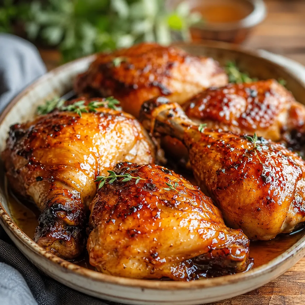Coxa de Frango Assada com Mel