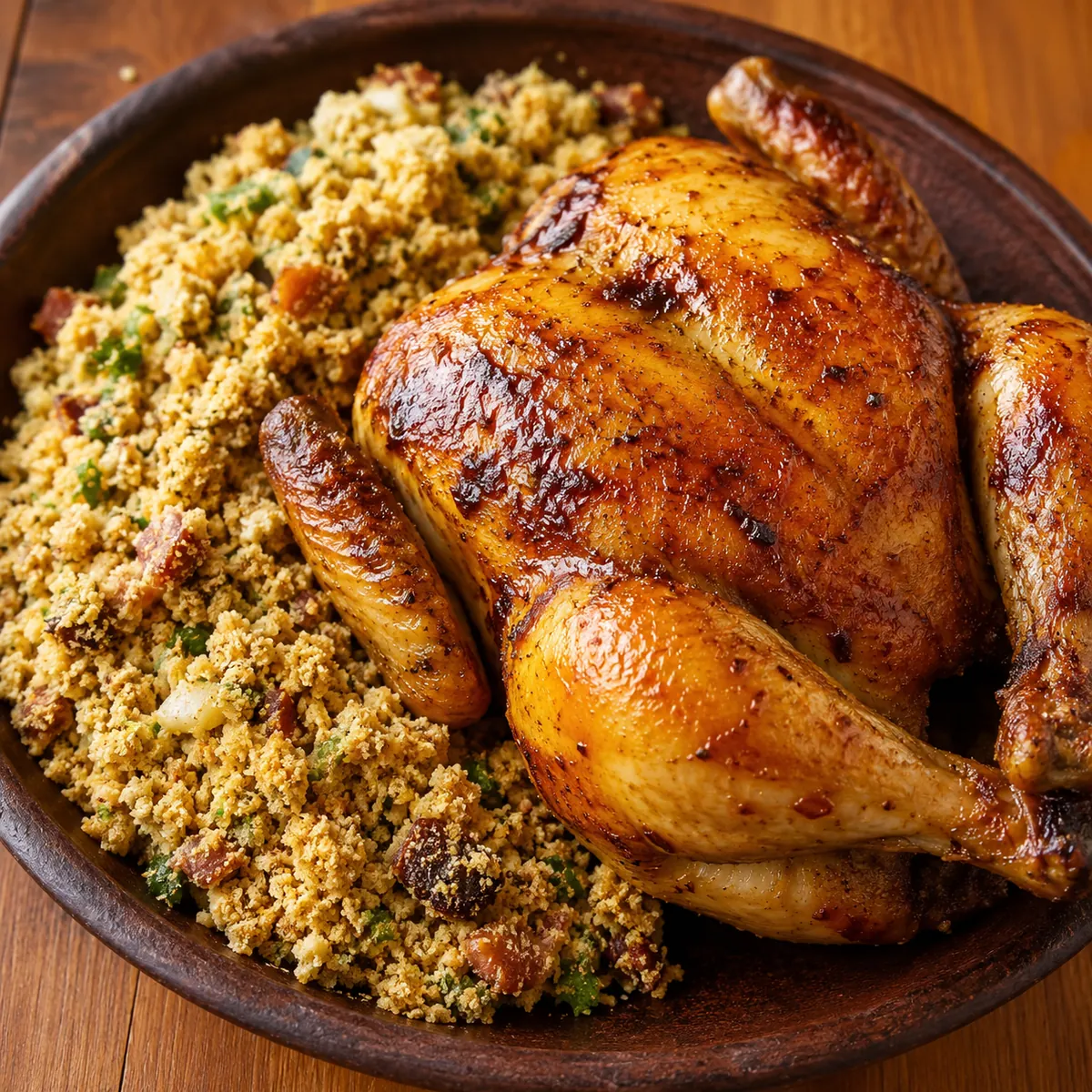 Frango Assado com Farofa