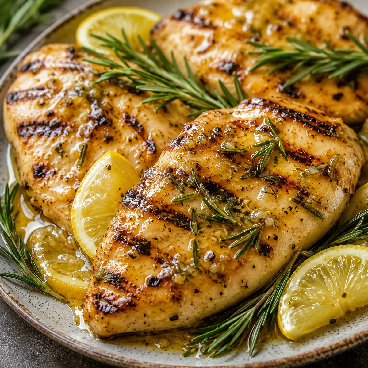Frango Grelhado com Molho de Limão e Alecrim