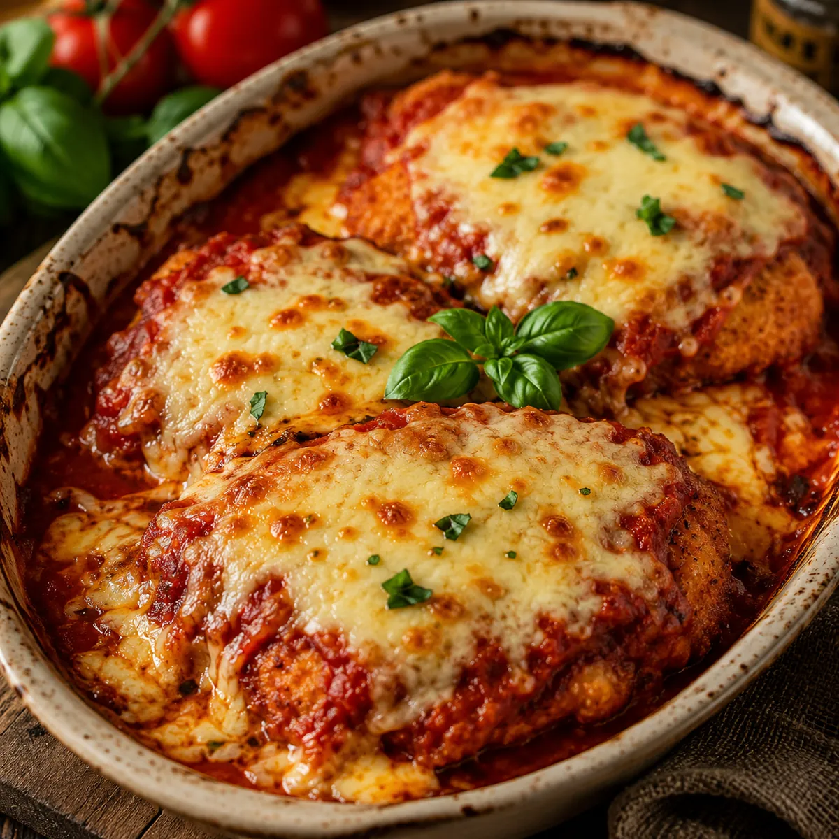 Frango à Parmegiana de Forno