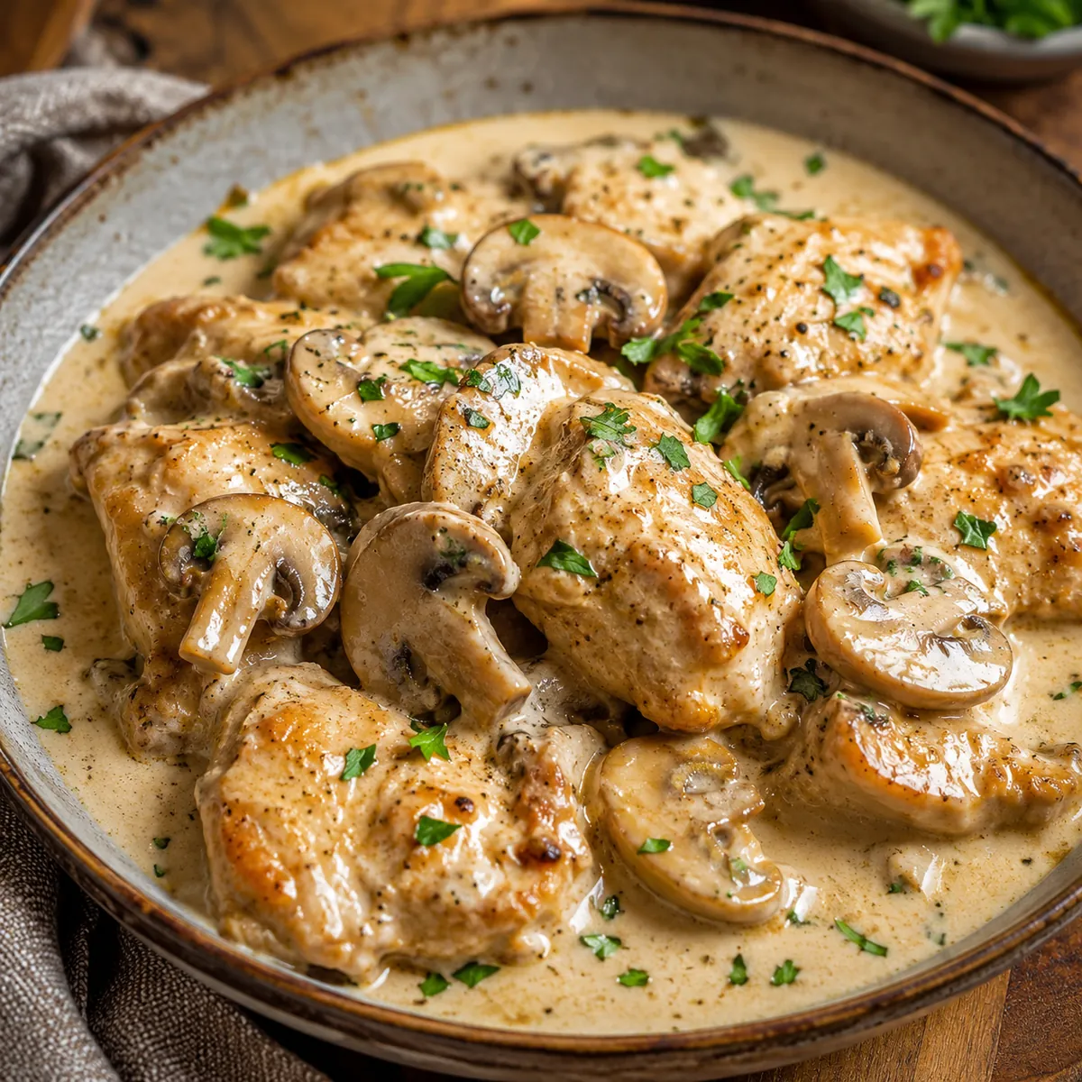 Frango ao Creme de Leite com Champignon