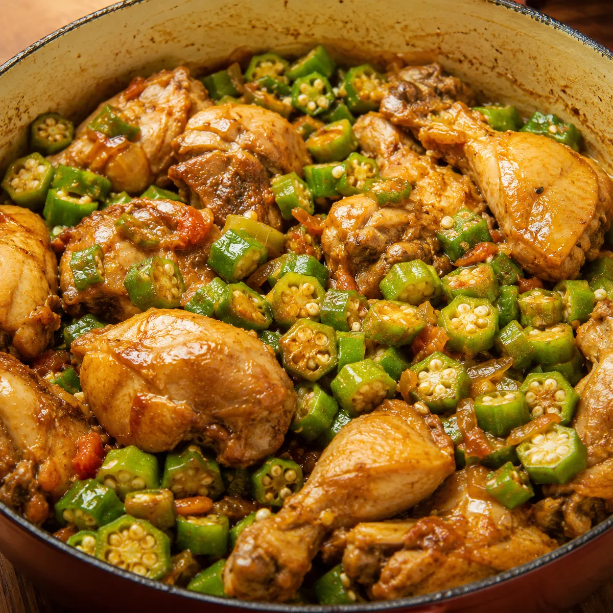 Frango com Quiabo Fresco