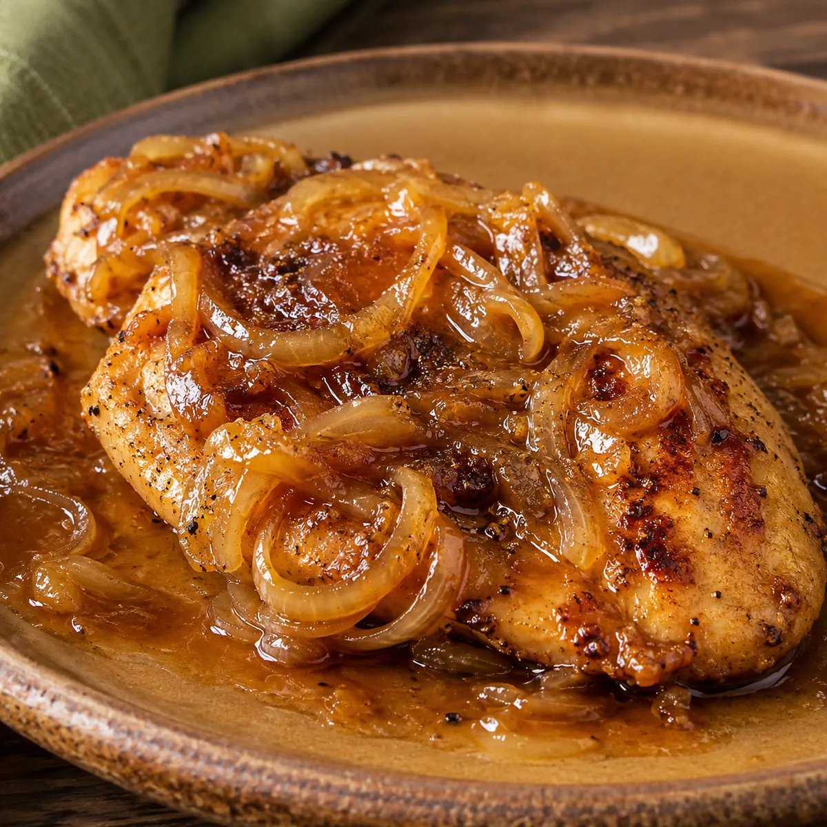 Peito de Frango Grelhado com Molho de Cebola