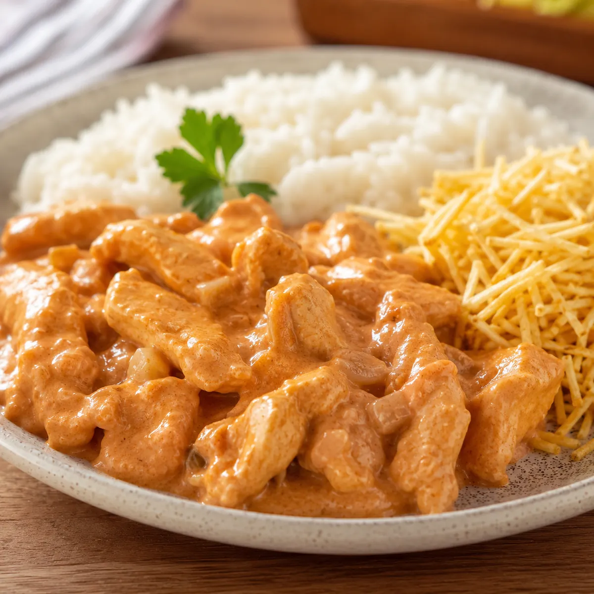 Strogonoff de Frango Simples