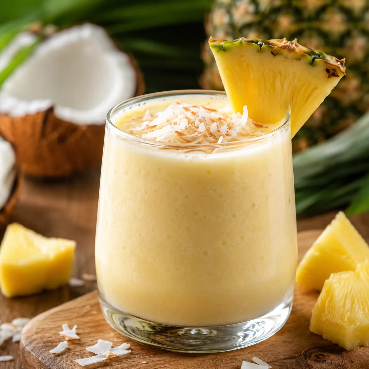 Batida de Coco com Abacaxi