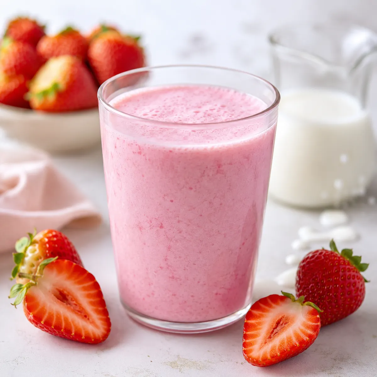 Suco de Morango com Leite