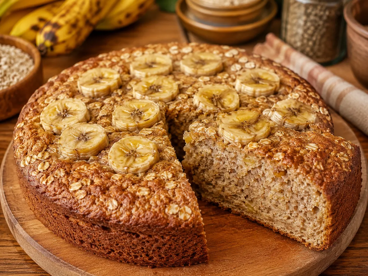 Bolo de Banana com Aveia