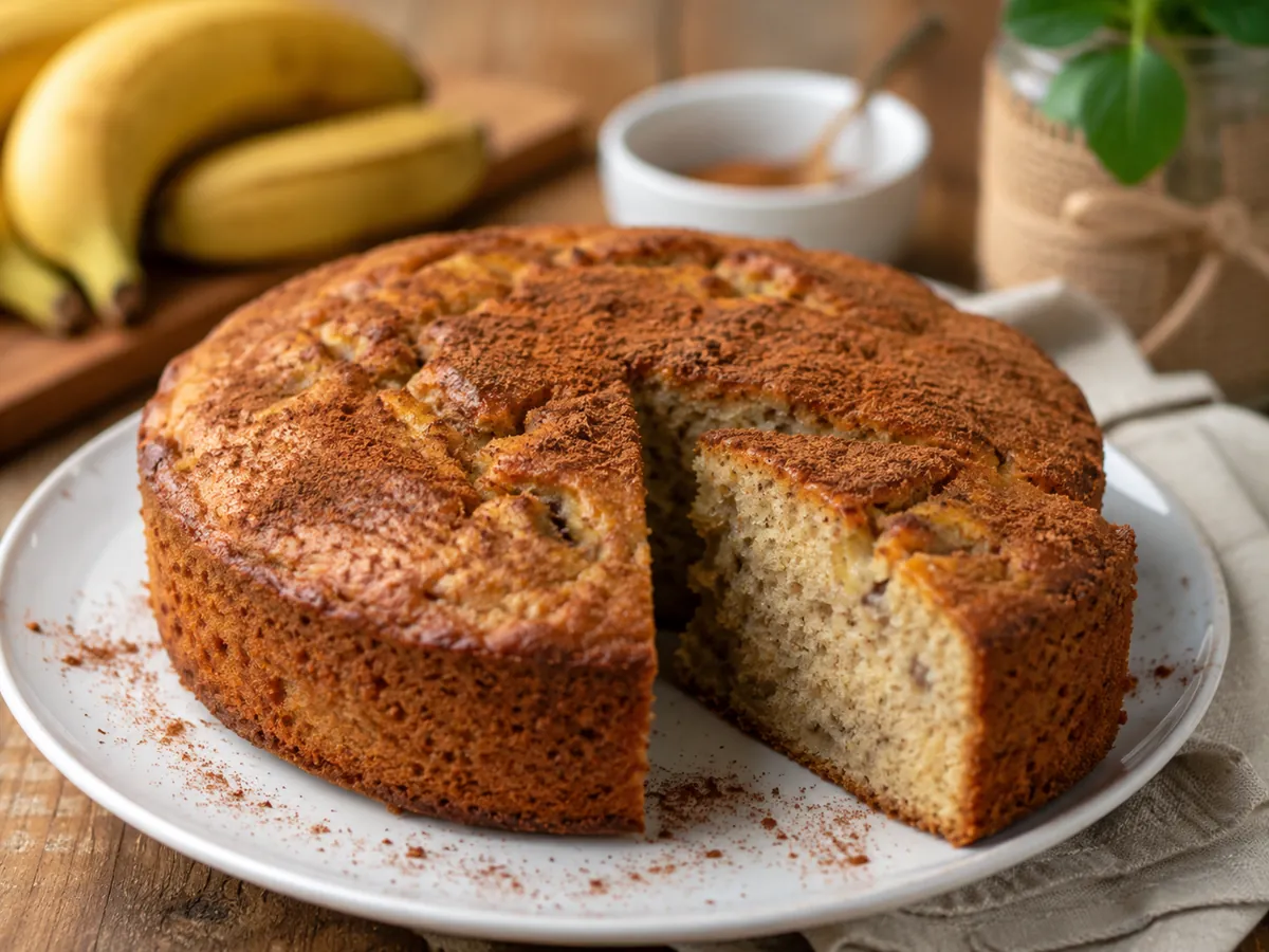 Bolo de Banana Fofinho com Canela