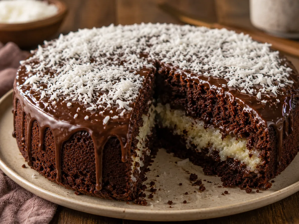 Bolo de Chocolate com Coco