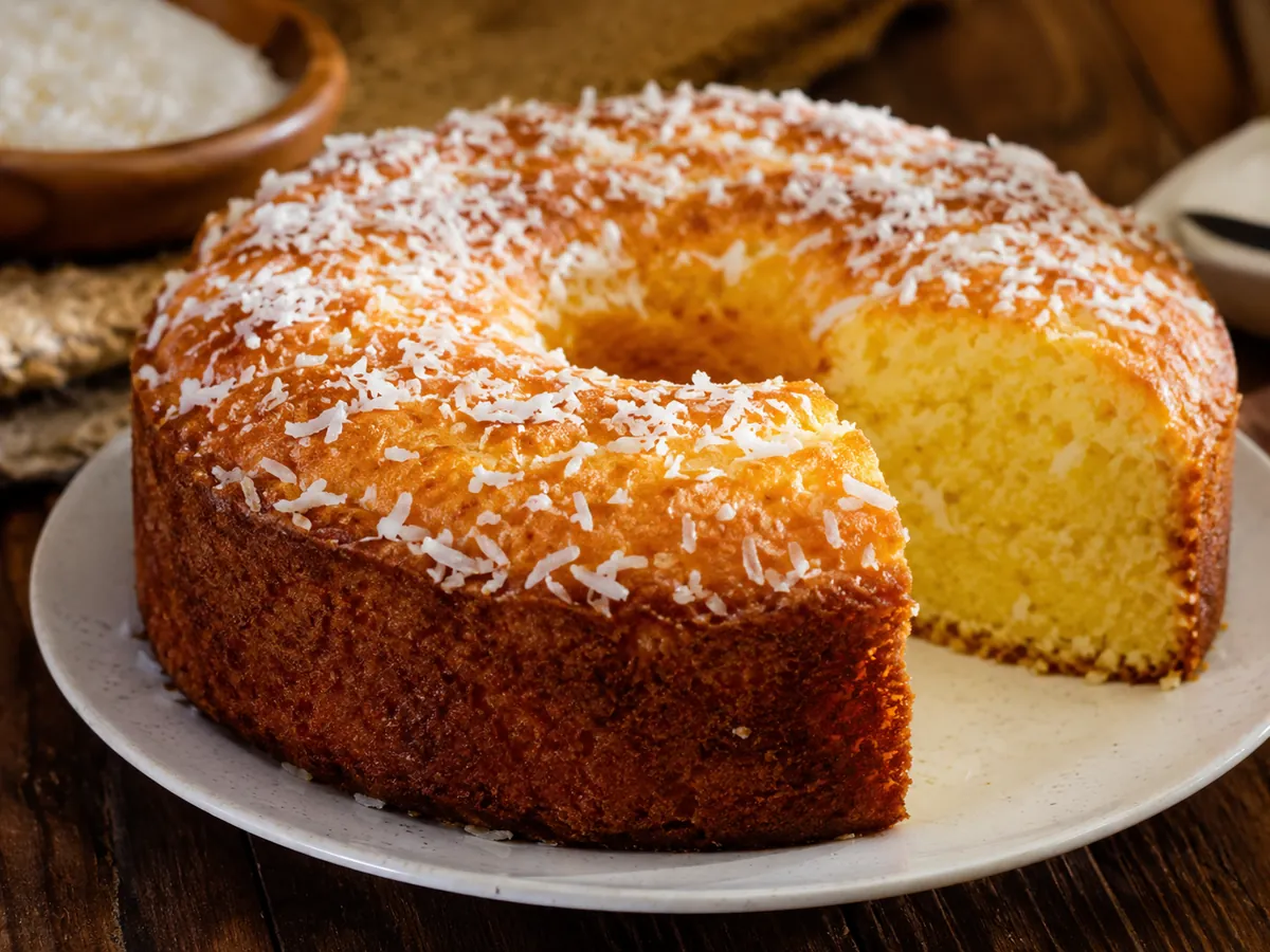 Bolo de Fubá com Coco