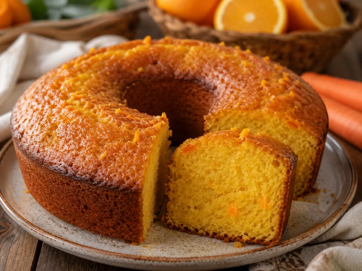 Bolo de Laranja com Cenoura