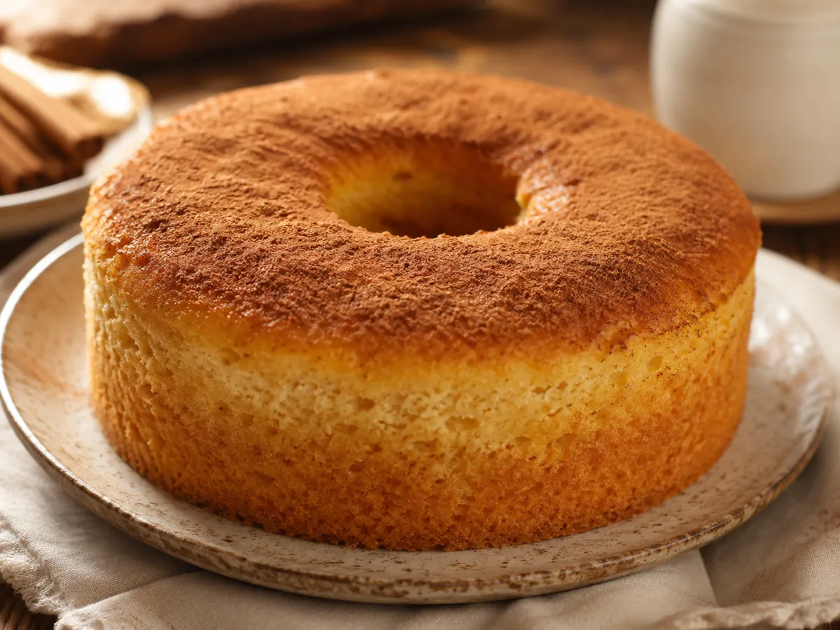 Bolo de Leite com Canela