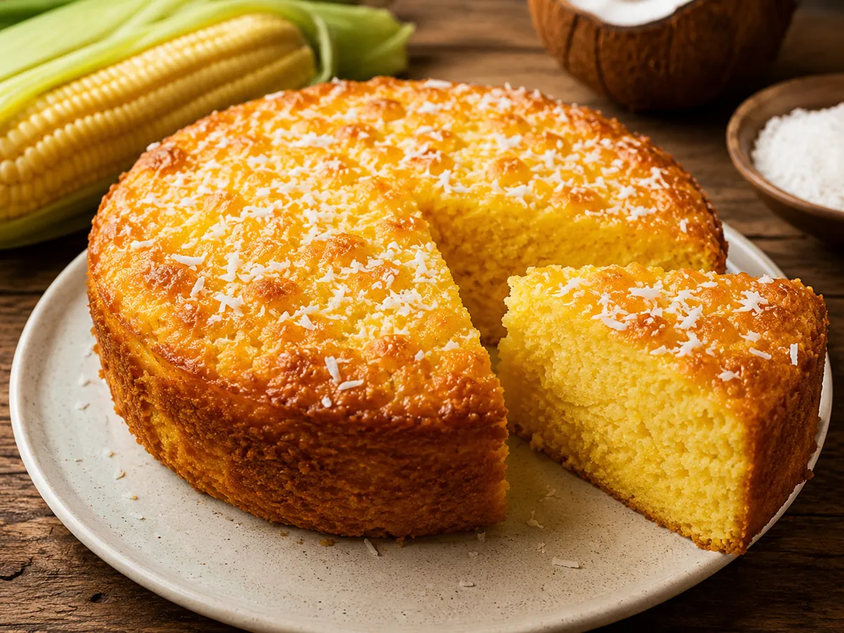 Bolo de Milho Verde com Coco