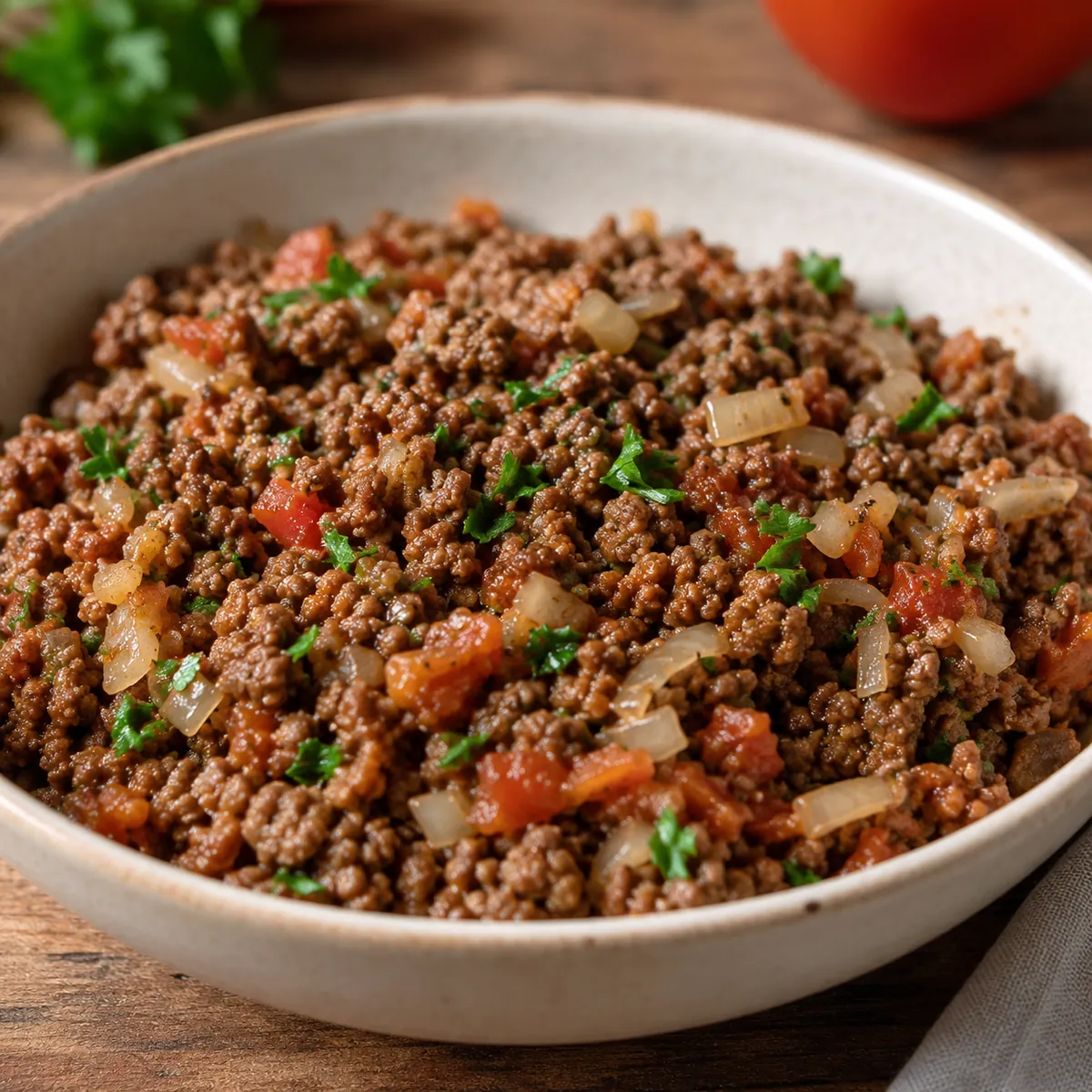 Carne Moída Refogada Simples