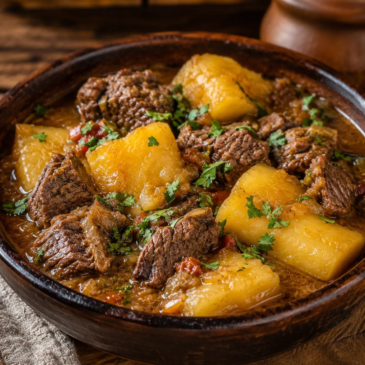 Carne de Panela com Mandioca