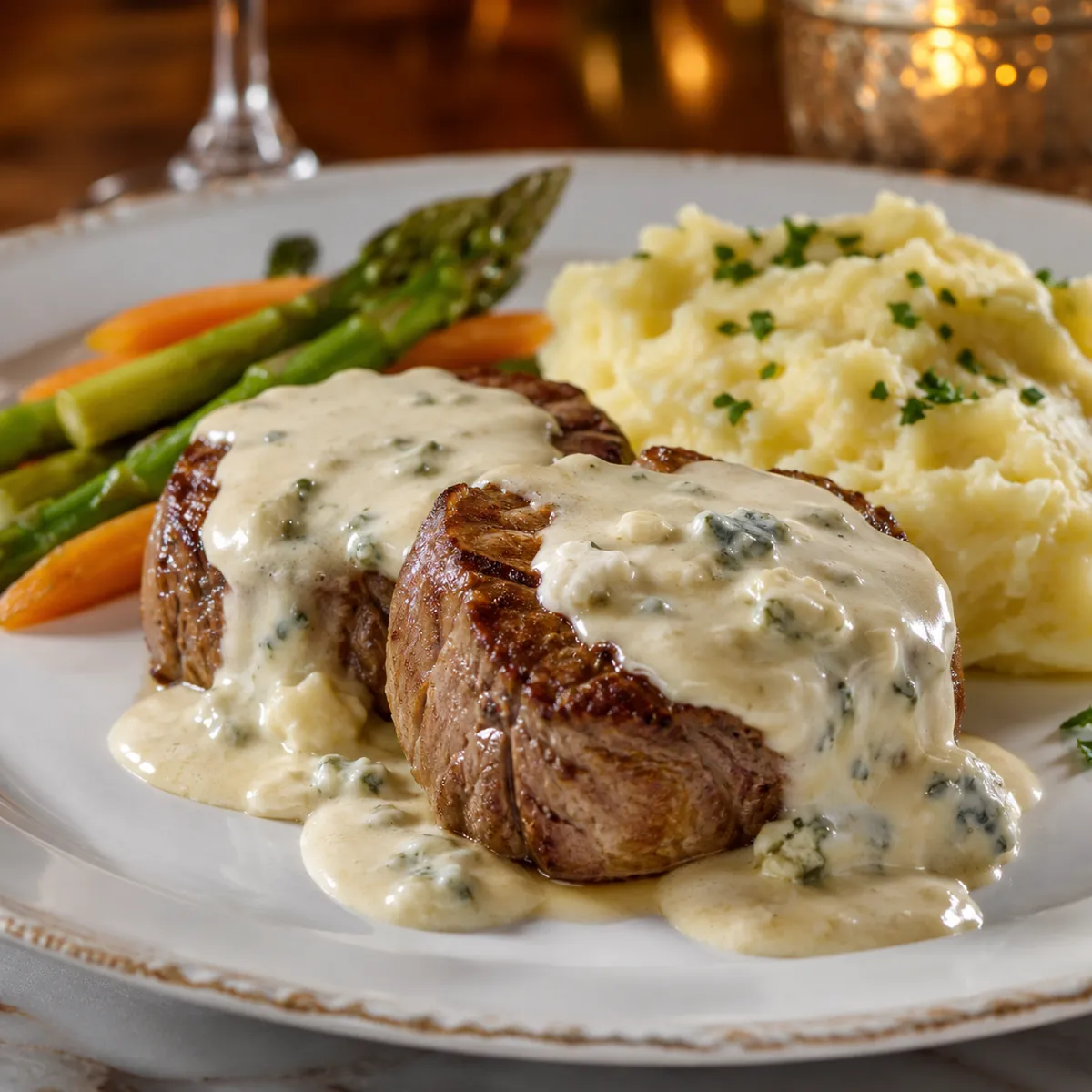 Filé Mignon ao Molho de Gorgonzola