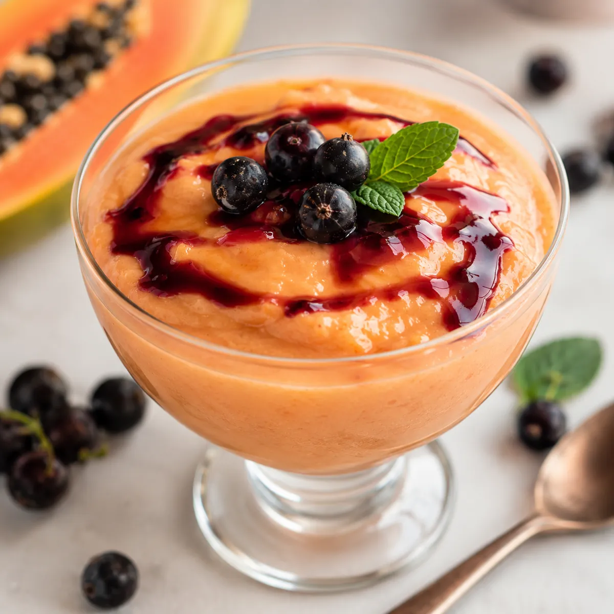 Creme de Papaia com Cassis