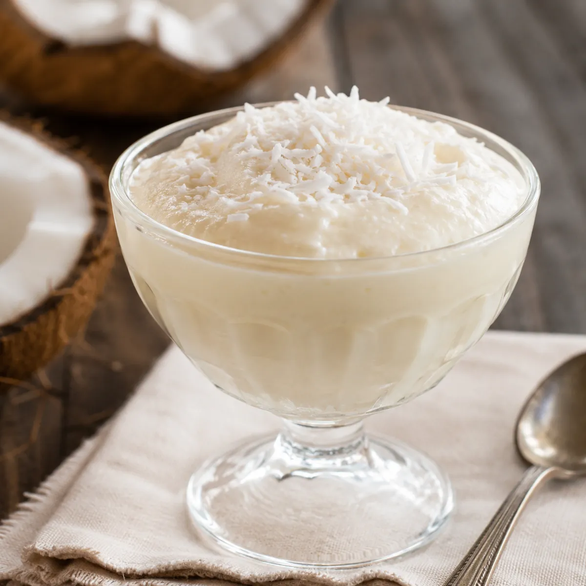 Mousse de Coco com Leite Condensado
