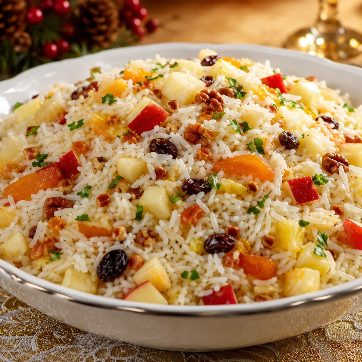 Arroz Natalino com Frutas