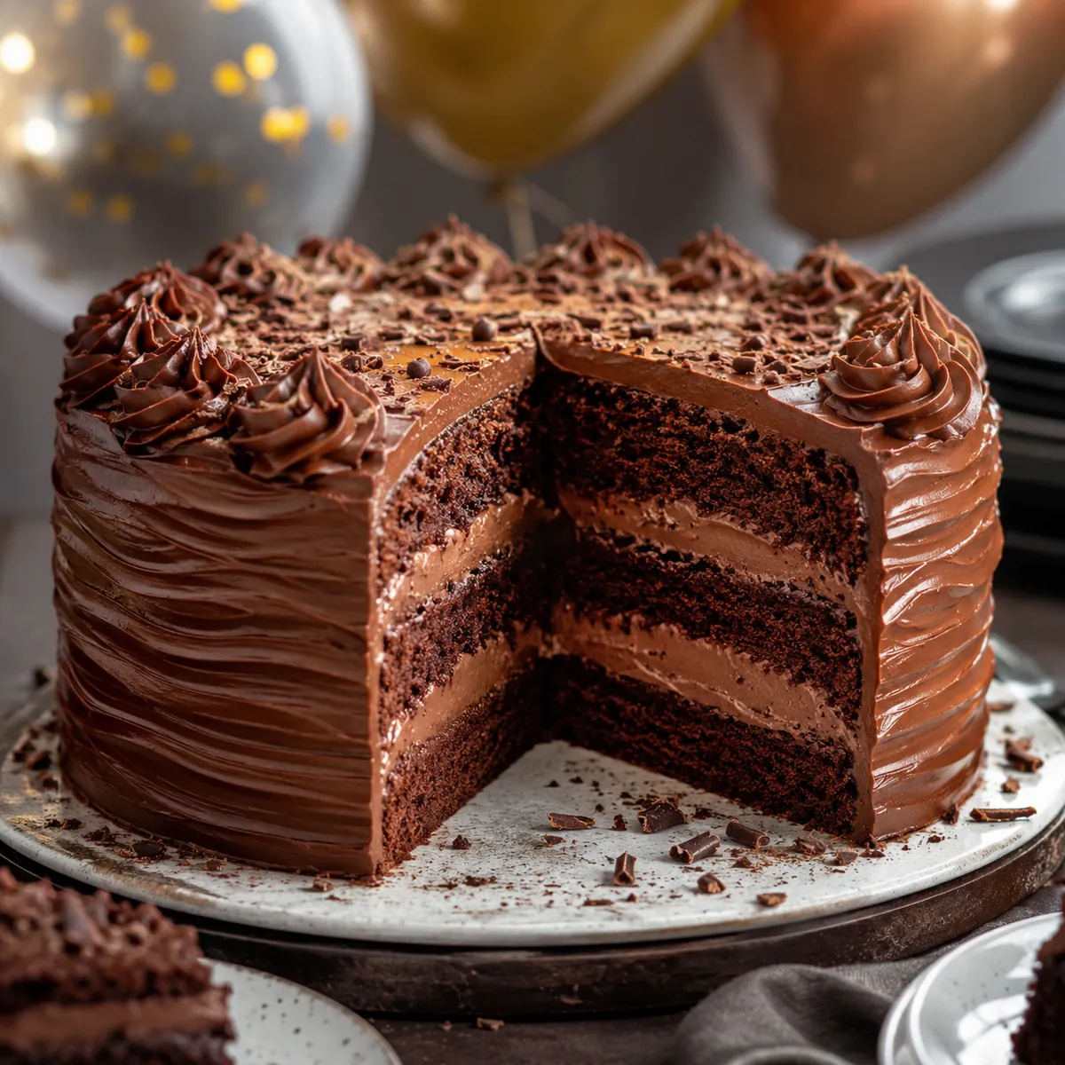 Bolo de Aniversário de Chocolate Recheado