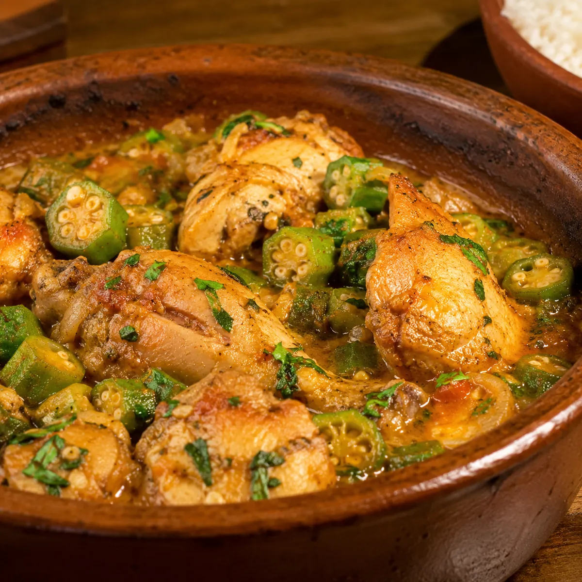 Frango com Quiabo Caseiro