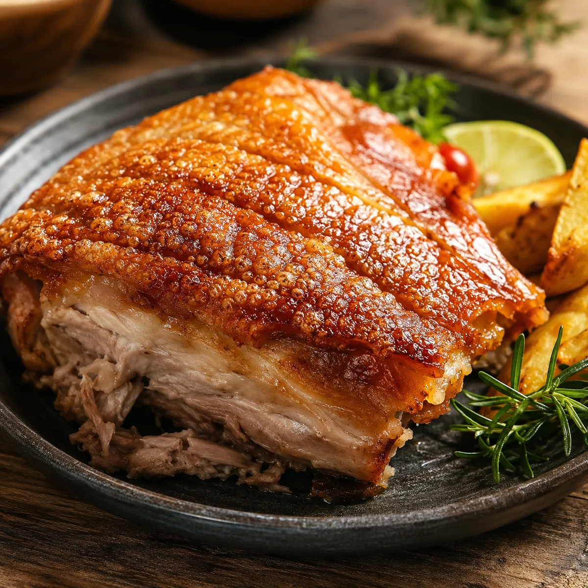 Leitão à Pururuca na Air Fryer