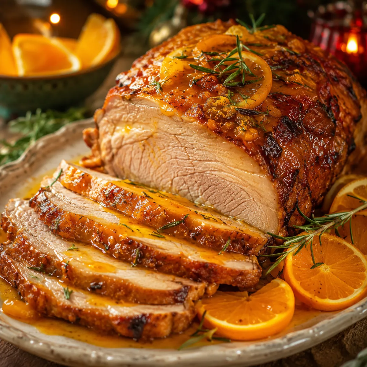 Pernil de Porco ao Molho de Laranja