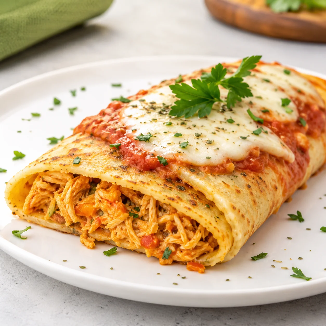 Panqueca Low Carb de Frango