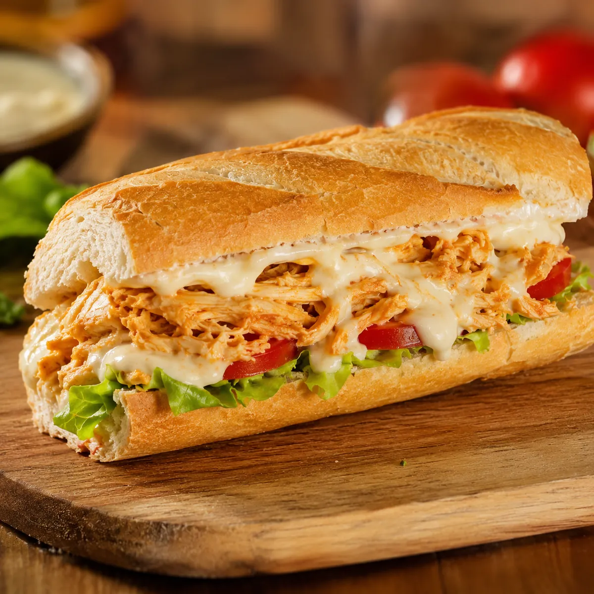 Baguete de Frango com Requeijão Cremoso