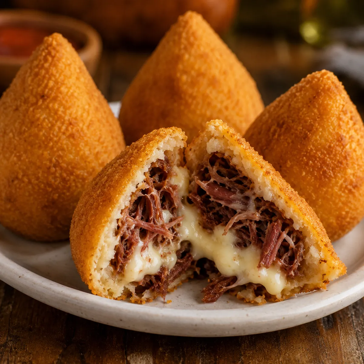 Coxinha de Carne Seca com Catupiry