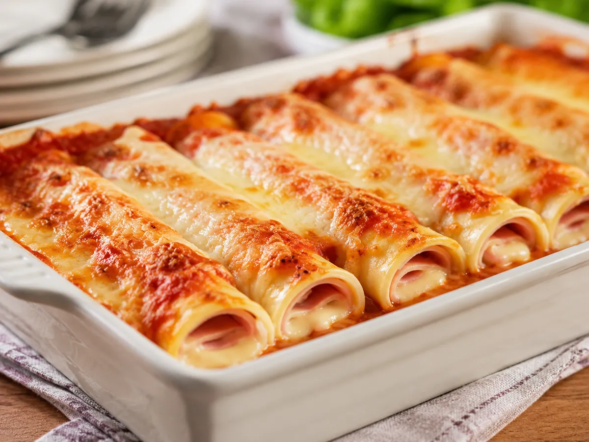 Canelone de Presunto e Queijo