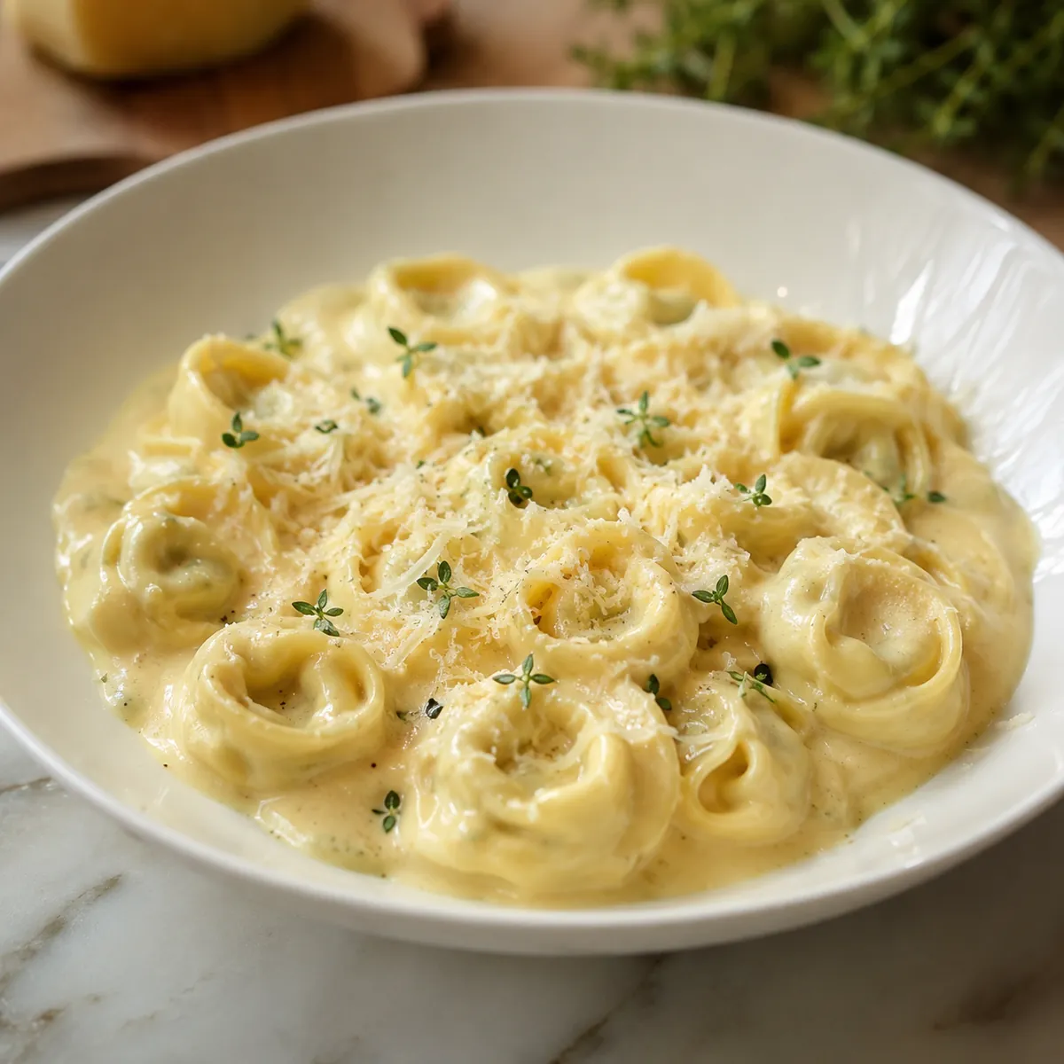 Capeletti com Molho de Queijo