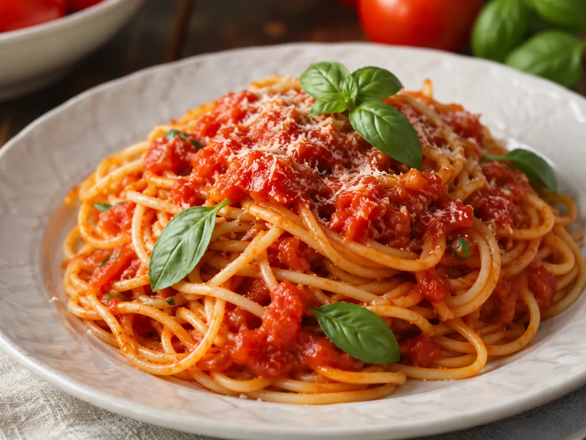 Espaguete ao Molho de Tomate Caseiro