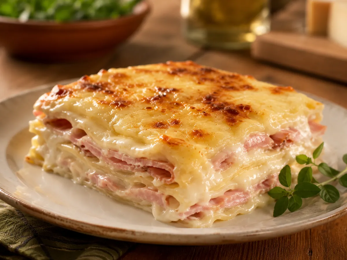 Lasanha de Presunto e Queijo