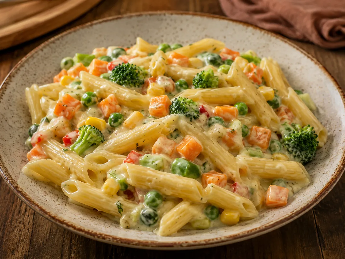 Macarrão Cremoso com Legumes