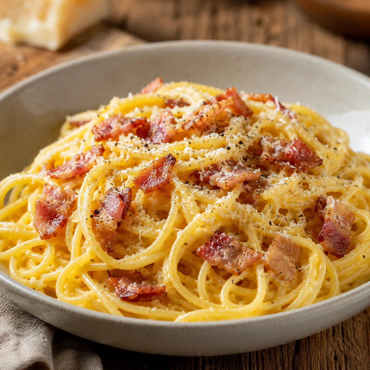 Macarrão à Carbonara Clássico