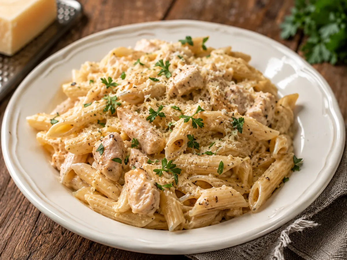 Macarrão com Frango Cremoso
