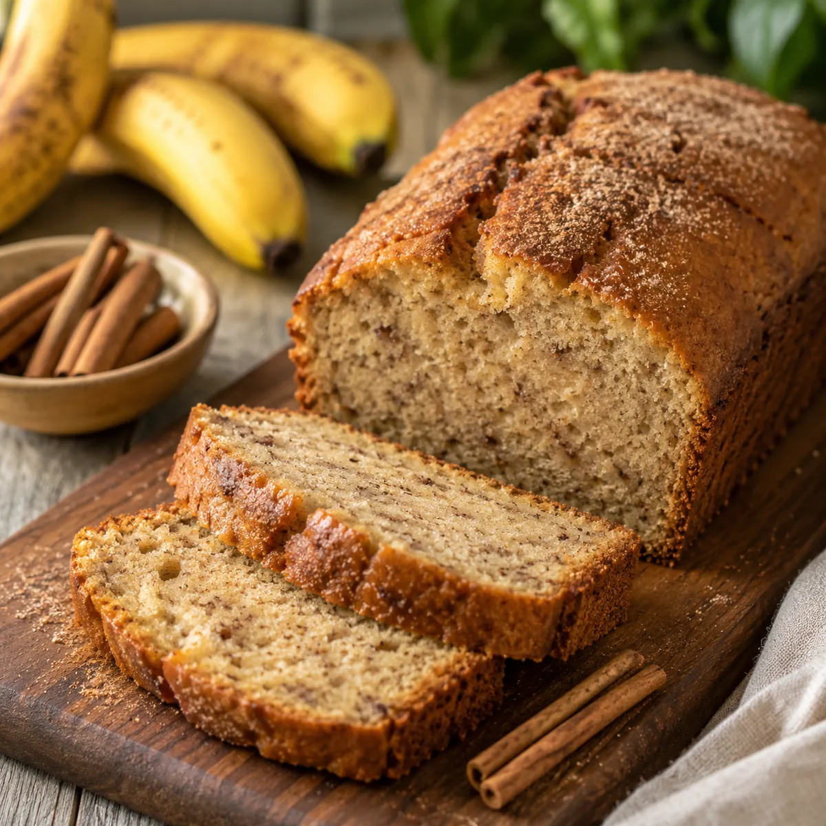 Pão Doce de Banana com Canela