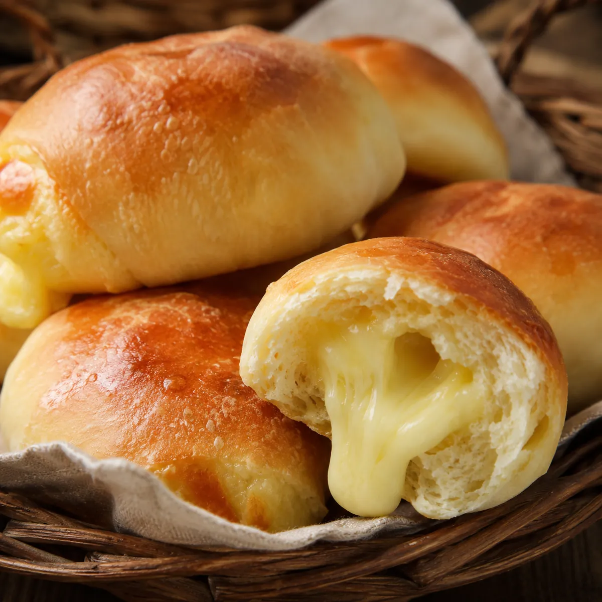 Pão de Batata Recheado com Queijo