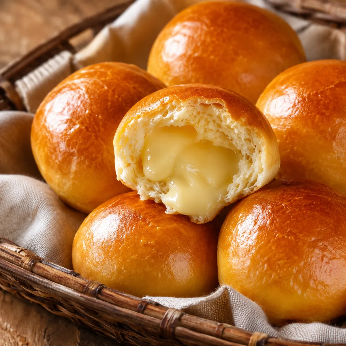 Pão de Leite Condensado Recheado