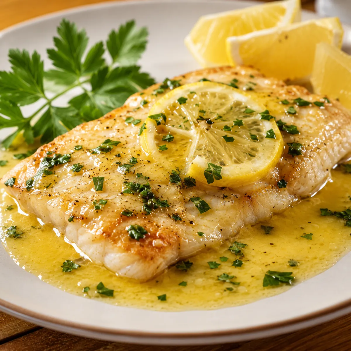 Filé de Peixe ao Molho de Manteiga e Limão