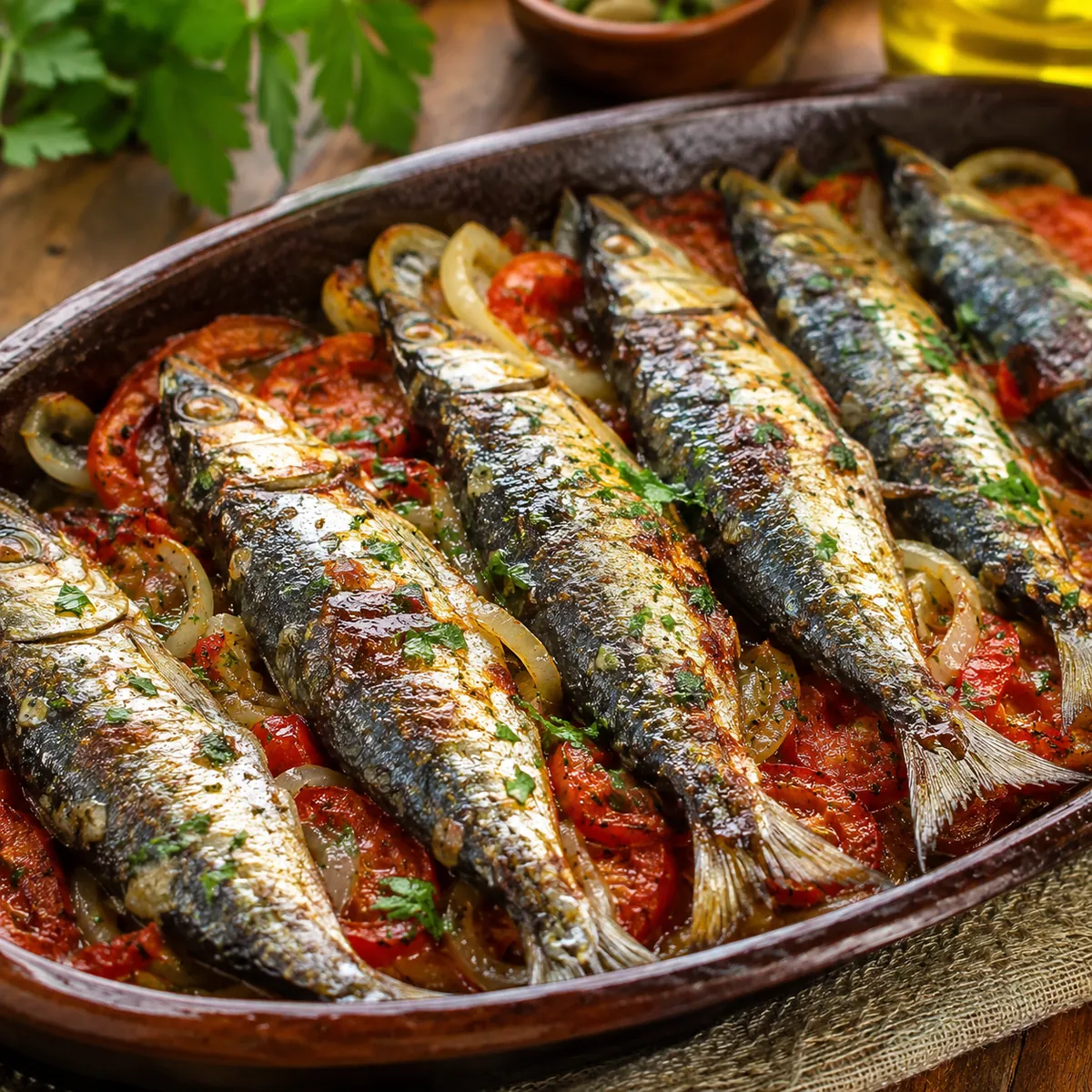 Sardinha Assada com Tomate