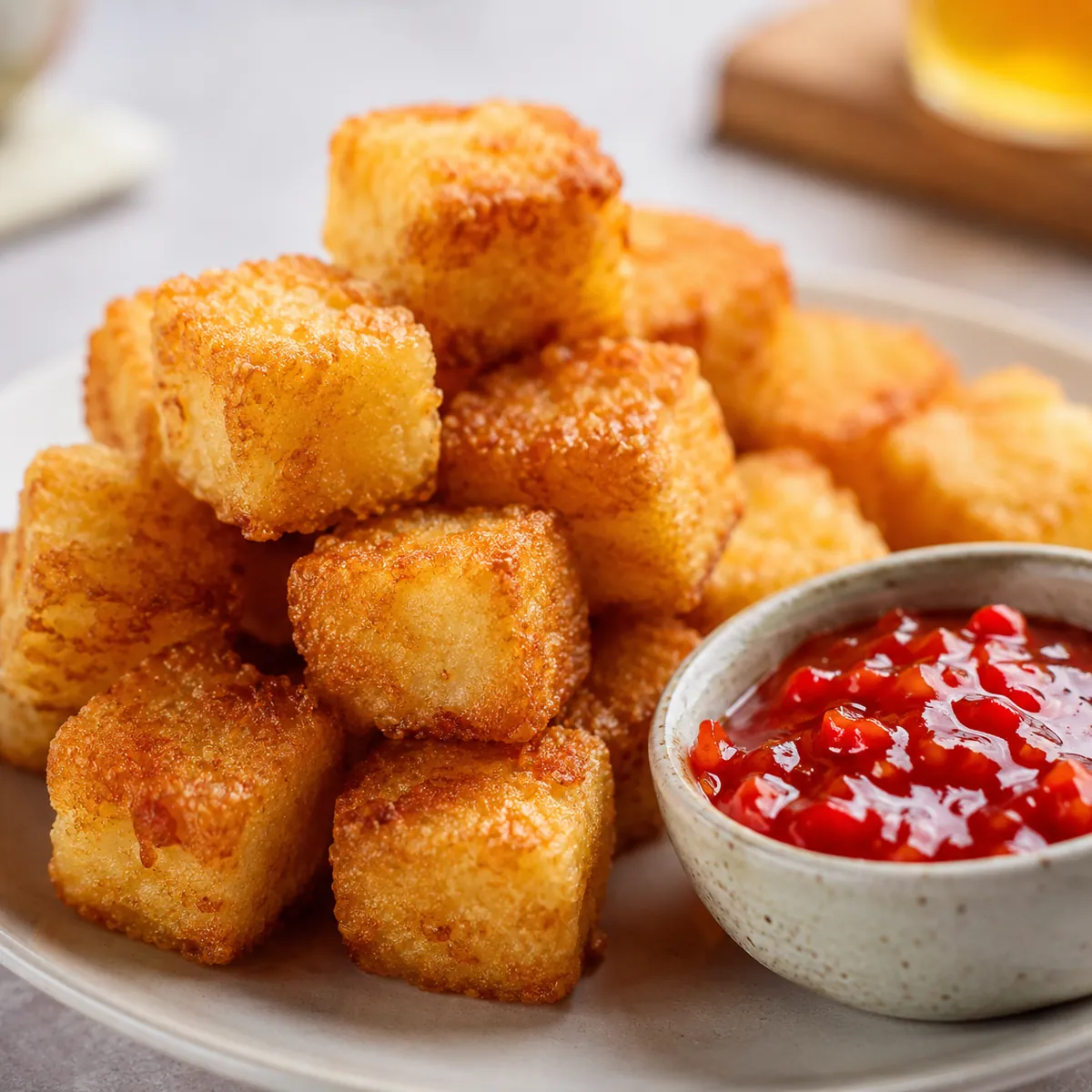Dadinho de Tapioca com Geleia de Pimenta