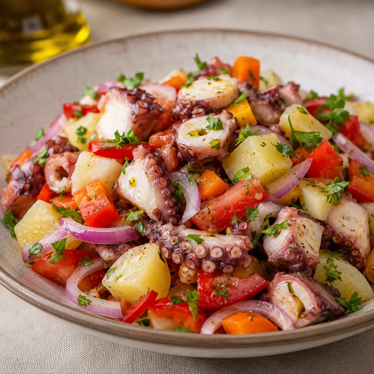 Salada de Polvo com Legumes