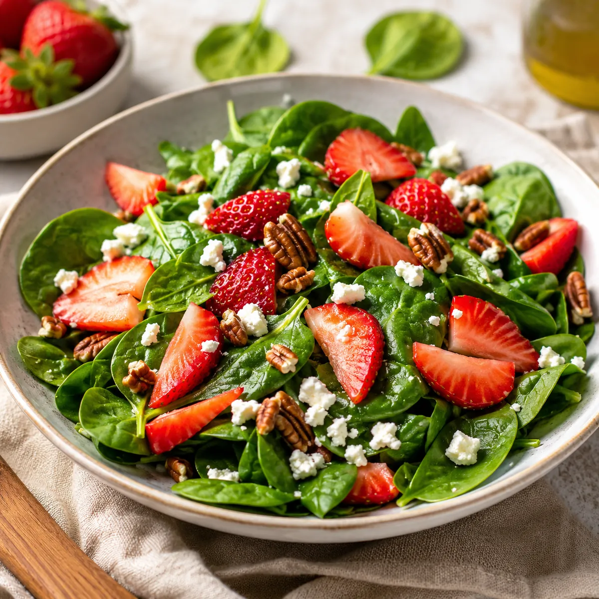 Salada de Espinafre com Morangos